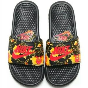 nike benassi slides tropical